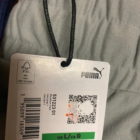 Puma Nipsey Gray TMC Adjustable Waist Zipped Pockets Athletic